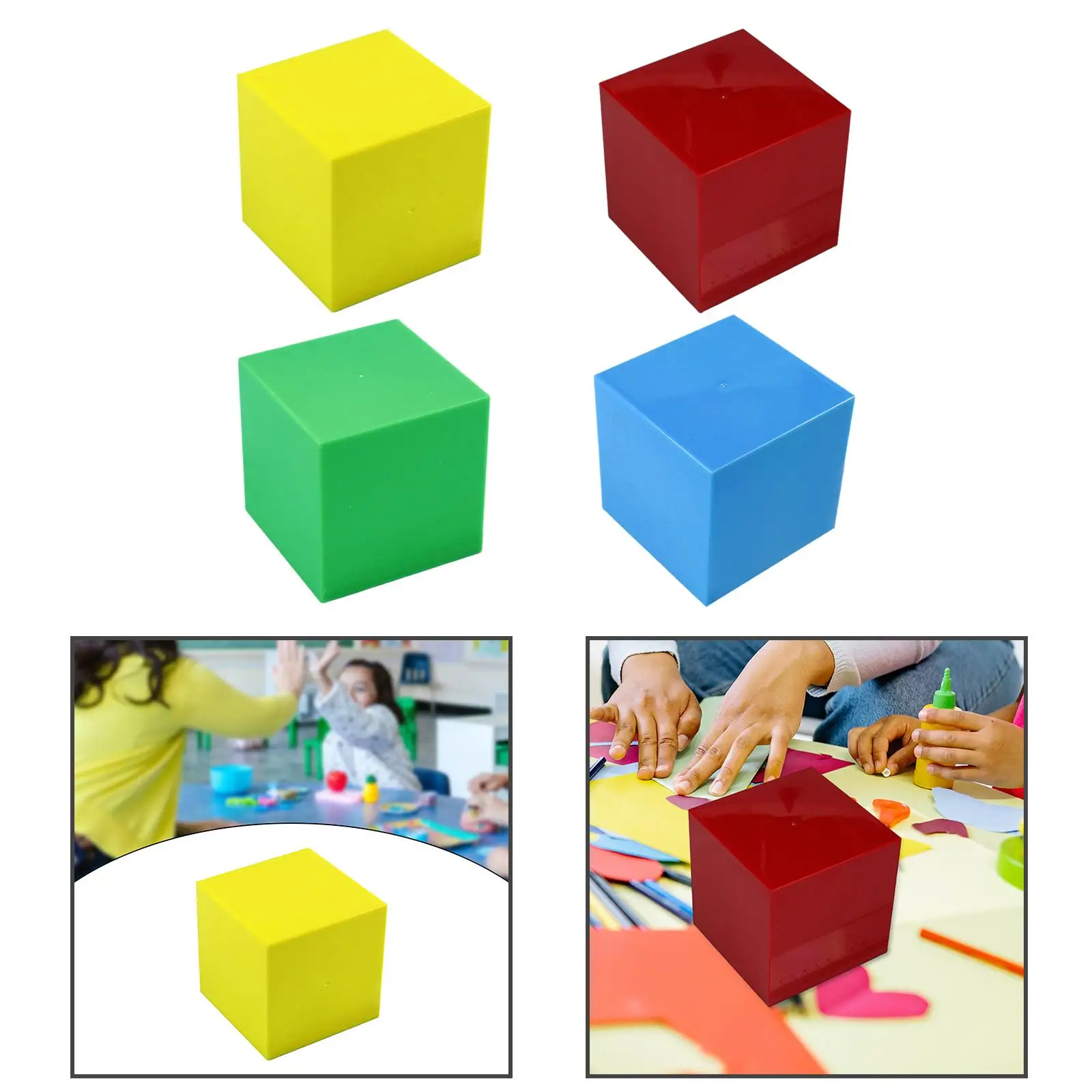 Montessori Math Cube Kindergarten Educational Toy Geometric Teaching Aid Learning Material for Kids Ages 2+ Boys Girls Children