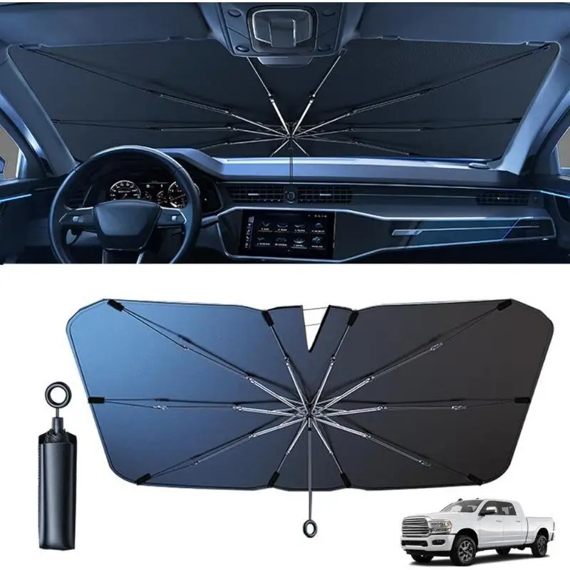Multifunctional Car Windshield Sun Umbrella Foldable Heat Insulation UV Protection Portable Sunshade for Car Travel Summer