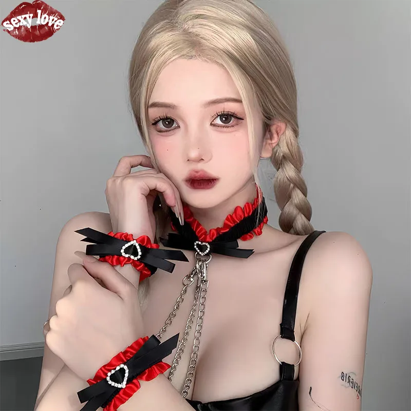 طوق القوس الداكن، حلقة الرقبة، ملحقات BDSM، الأصفاد، سلسلة الترقوة، الياقة القوطية الأثاث الجنسي الإحساس المتناثر