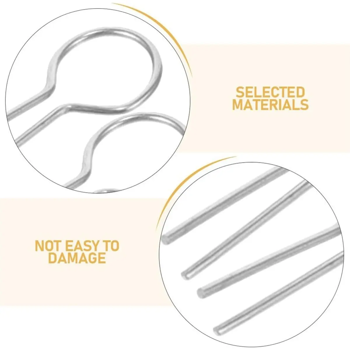 Y17A 200pcs R-Shaped Nichrome Hanging Burning Hooks High Temperature Clay Hooks for Ceramic Fusing DIY Pendant Craft Bead