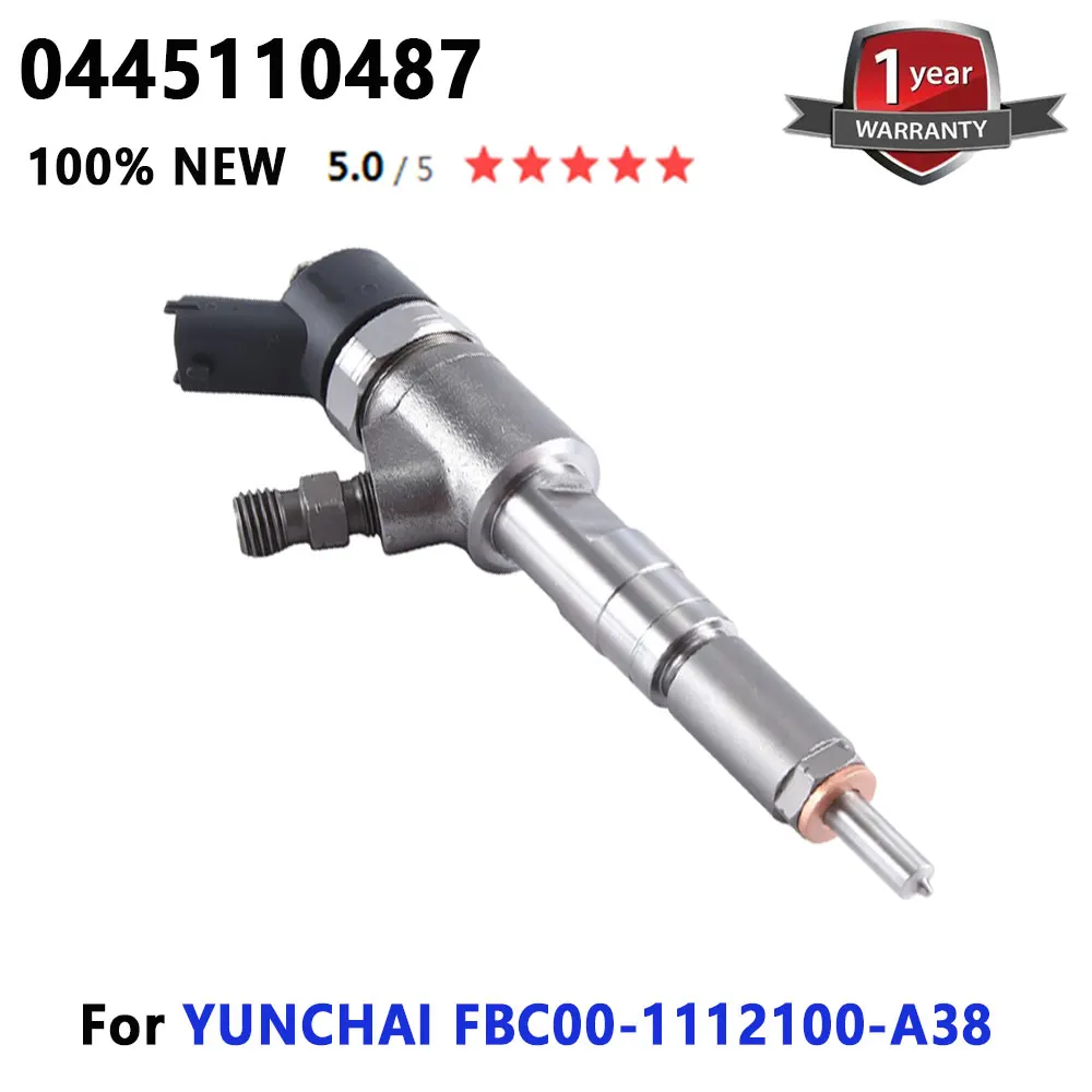 0445110487 Fuel Injector Assembly 0 445 110 487 Common Rail injector 0445B76382 For YUNCHAI FBC00-1112100-A38 4PCS