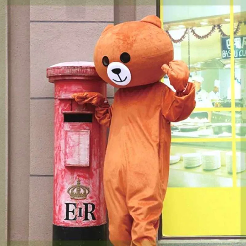 Adorable Bear Mascot Costume Doll Cosplay Cartoon Brown Bear Doll Set for Festive Parties and Role-Playing image 3