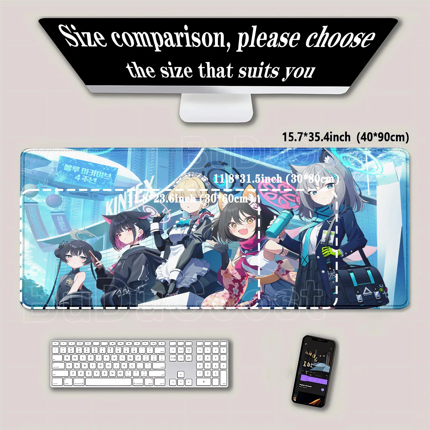 Mousepad Asuma Toki Blue Archi - огляд і ціна Desk Setup Blue