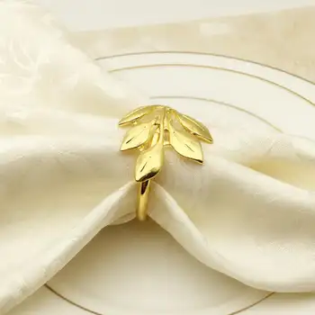 12 ks vánoční kroužky na ubrousky zlatý držák na ubrousky kovový kroužek na ubrousky pro vánoční dárek svatební večírek dekorace stolu 10 nejlepší prodej svatební prsten na ubrousek - №10