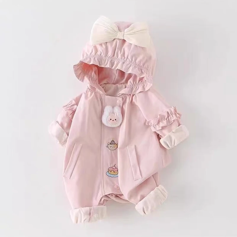 IYEAL Baby Girl Spring And Autumn Jumpsuit 2026 New Style Baby Sweet Princess Jumpsuit Fashionable Outdoor Wear