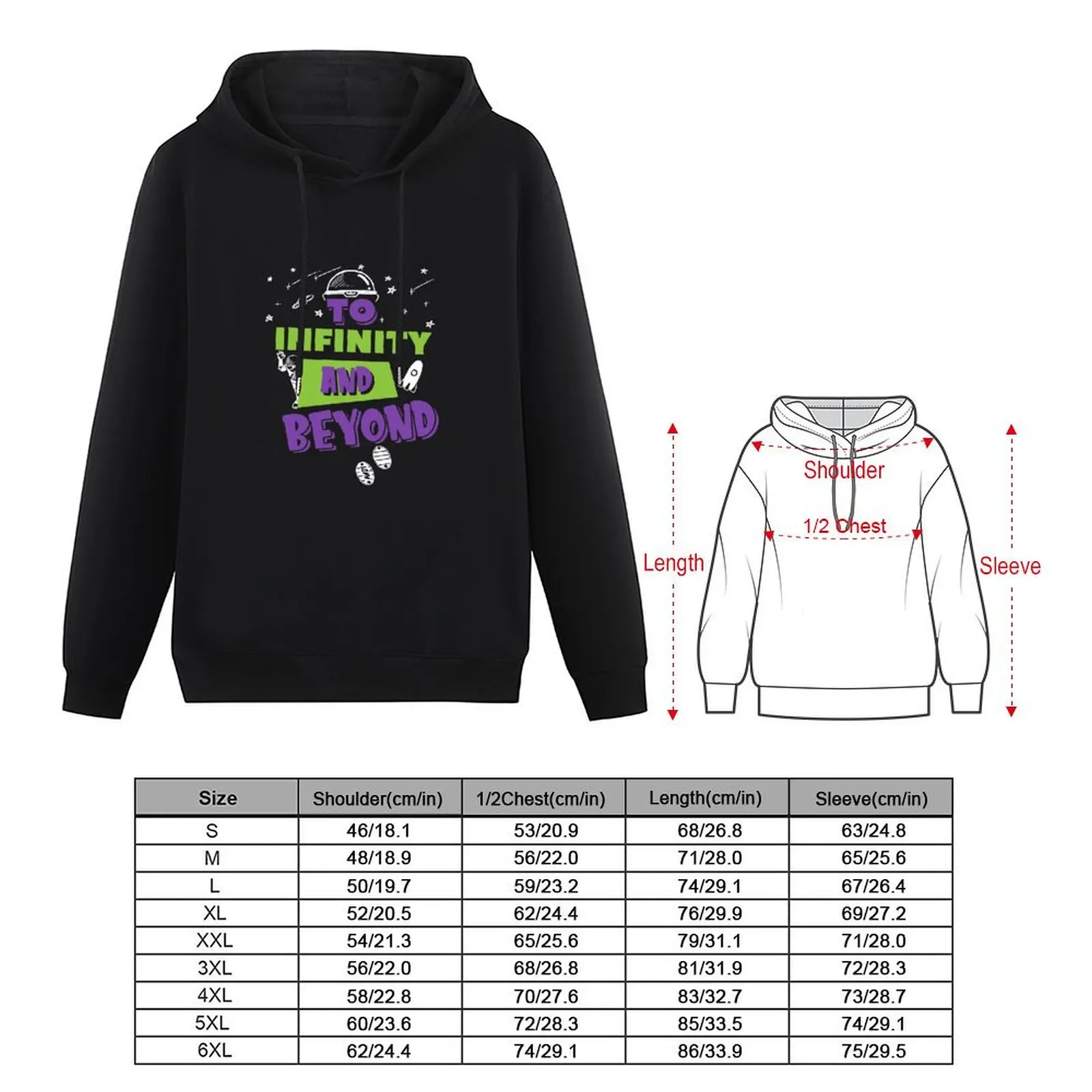 To Infinity and Beyond Pullover Hoodie anime clothing korean clothes mens clothing graphic hoodie