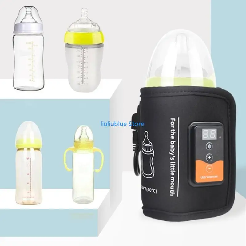 Multifunction USB Baby Bottle Warmer Portable Bottle Heated Cover Thermostat Warm Travel Bottle Warmer Baby Bottle USB 62CF