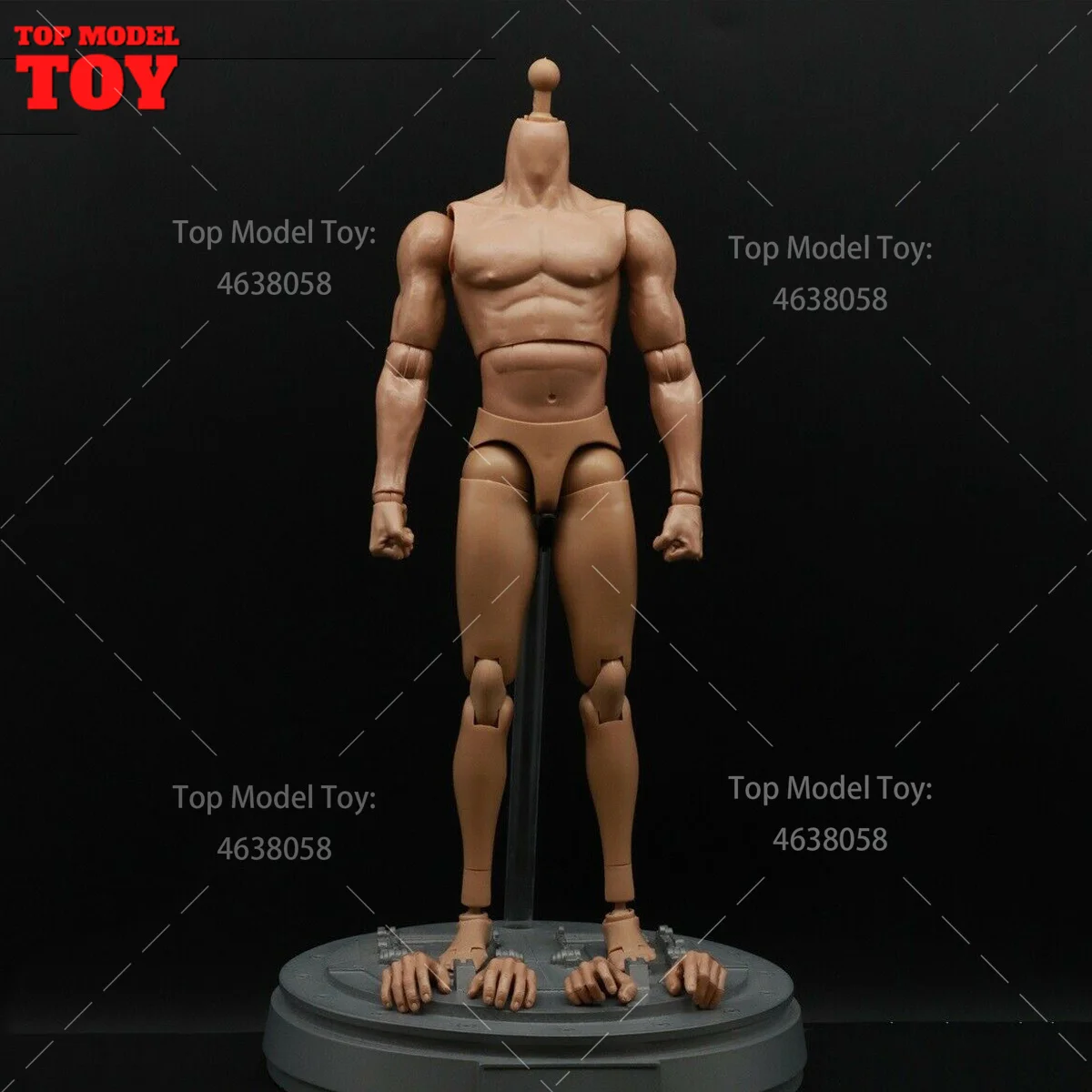 Haoxuantoys 1/6 Scale Male Strong Muscle Joint Body 28cm Soldier Flexible Action Figure Model Doll Fit 1:6 HT Head Sculpt