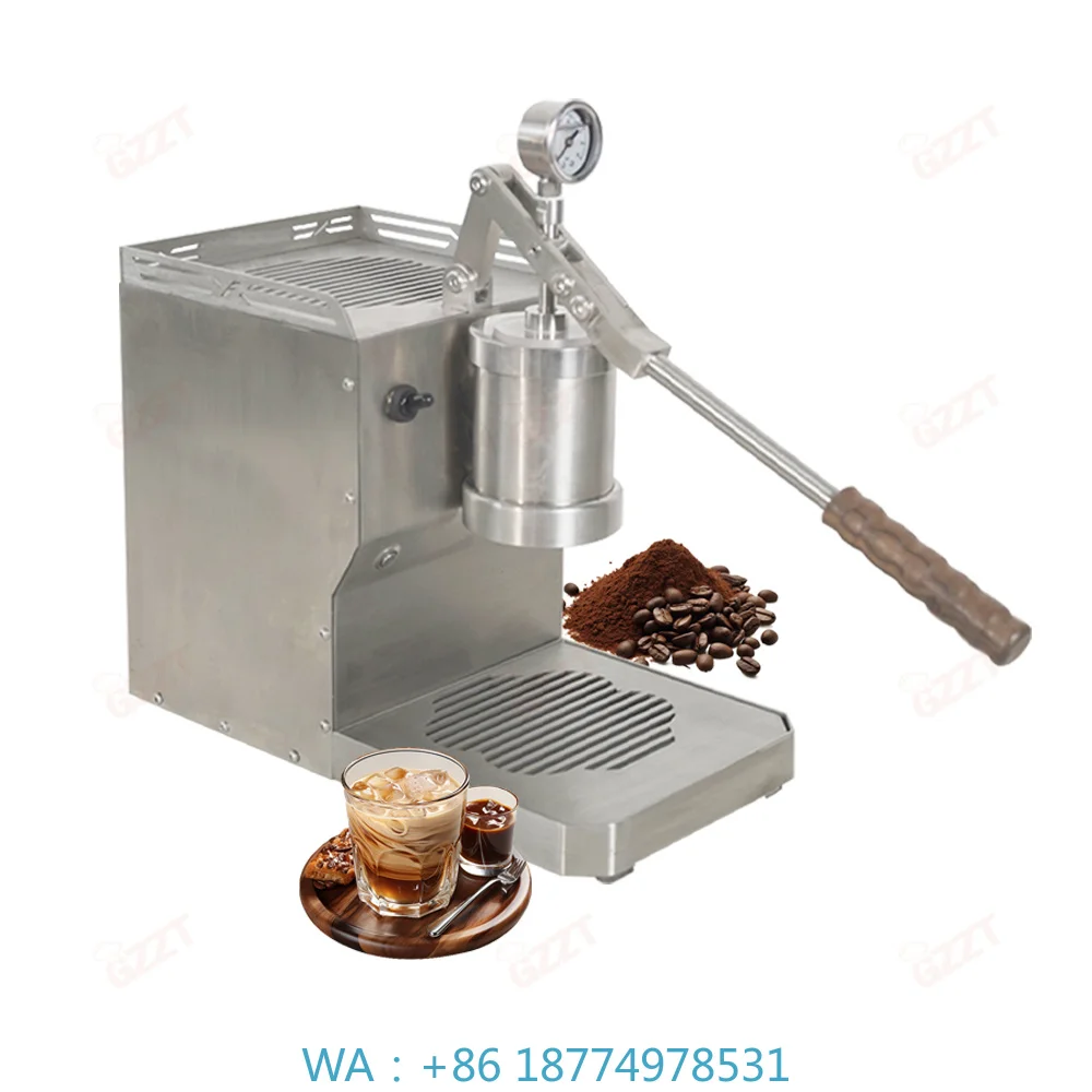 Italian Hand Press Lever Espresso Maker, 15 Bar Pull Bar Heating Design Coffee Brewing Tool for Restaurant Commercial Venues