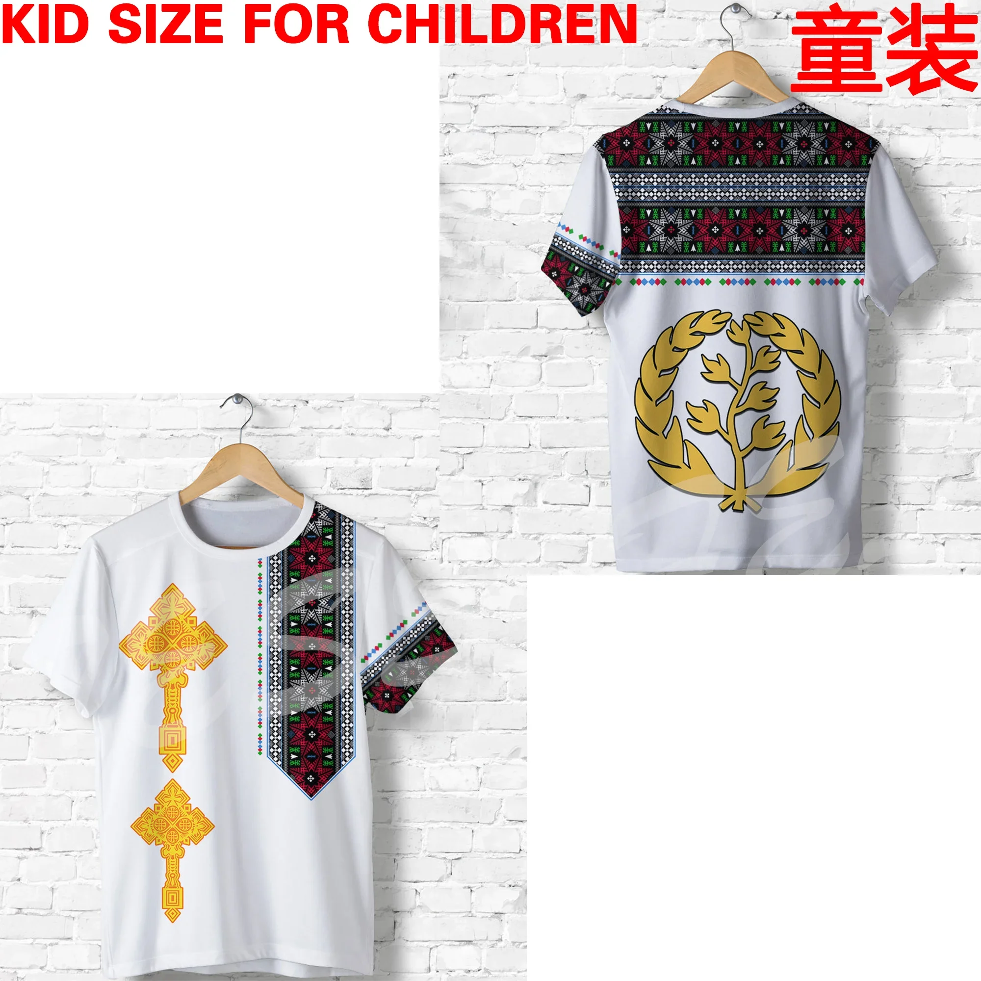 Tessffel Eritrea VIP Link Custom Made Kid Size Children Clothing 3DPrint Summer Casual Tee Short Sleeves T-Shirts Streetwear X2