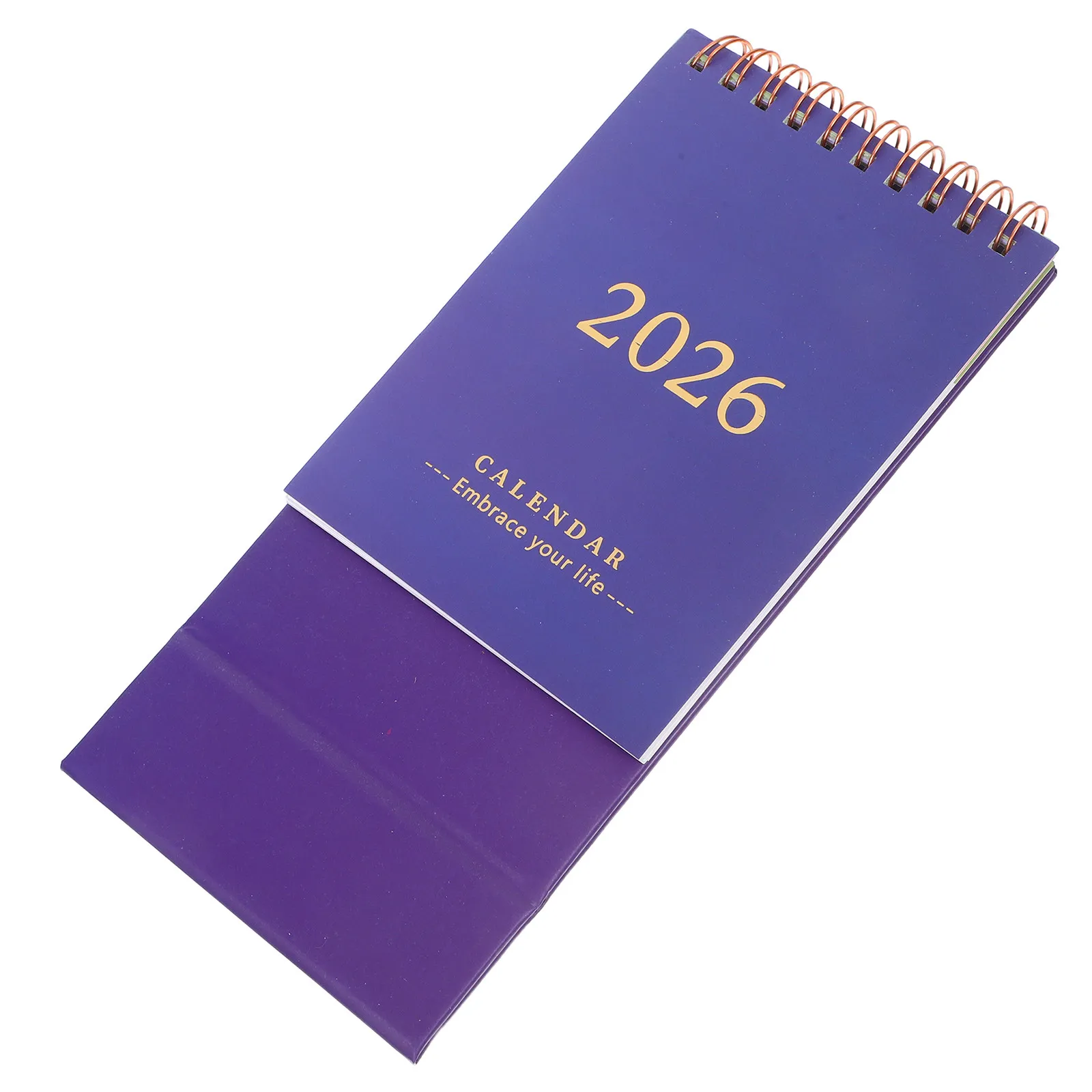 

Настольный календарь-ежедневник на 2026 год с пружинным переплетом, гладкой поверхностью для письма и плотной бумагой для офиса, дома и школы