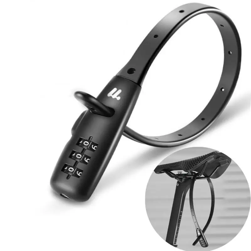 

Hot Portable Bicycle Lock Cable Tie Zinc Alloy Helmet Password Anti-Theft Safety Freely Adjustable Rope