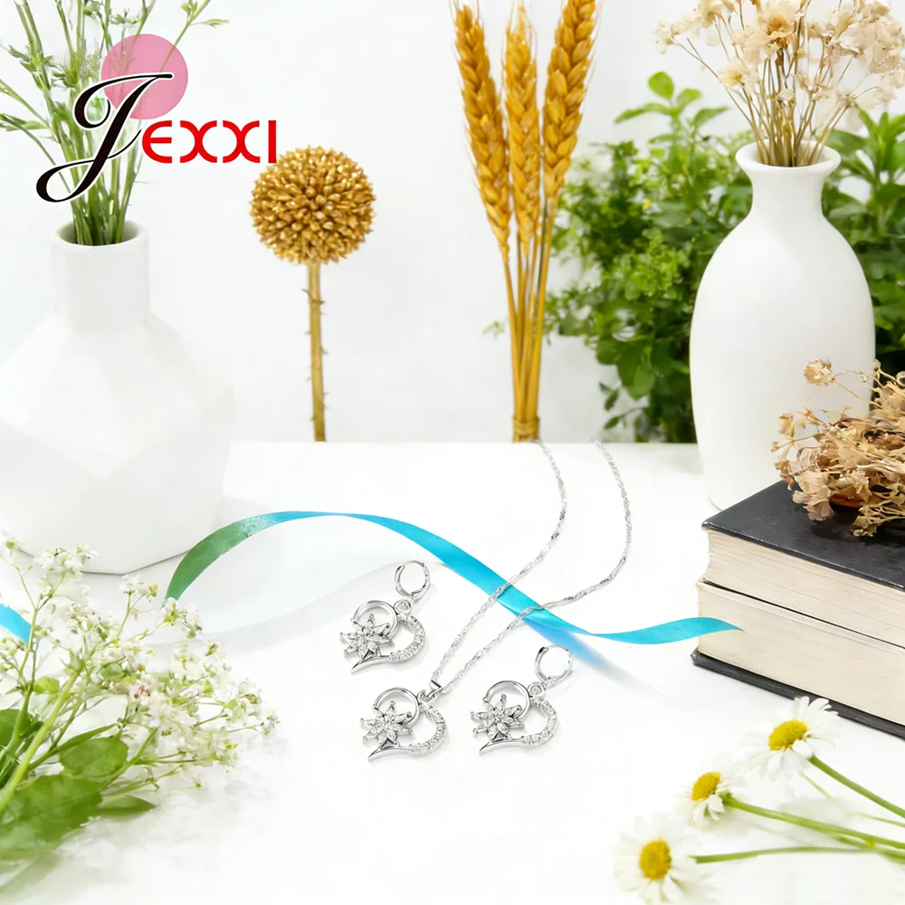 Natural Rustic Style Maple Leaf 925 Sterling Silver Set Necklace Earrings AAAA+ For Girl Lady Dance Party Wedding