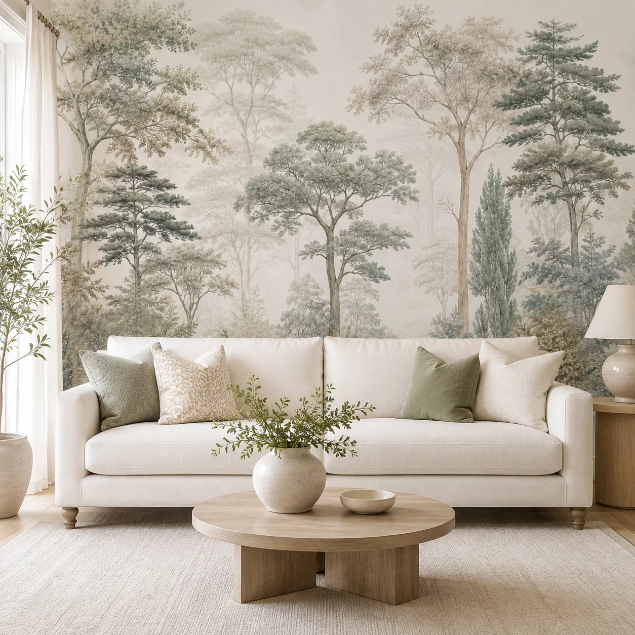 Forest Wallpaper Mural Nature Tree Landscape Wall Paper Non Woven Wall Covering Living Room Bedroom Decor Glue Required