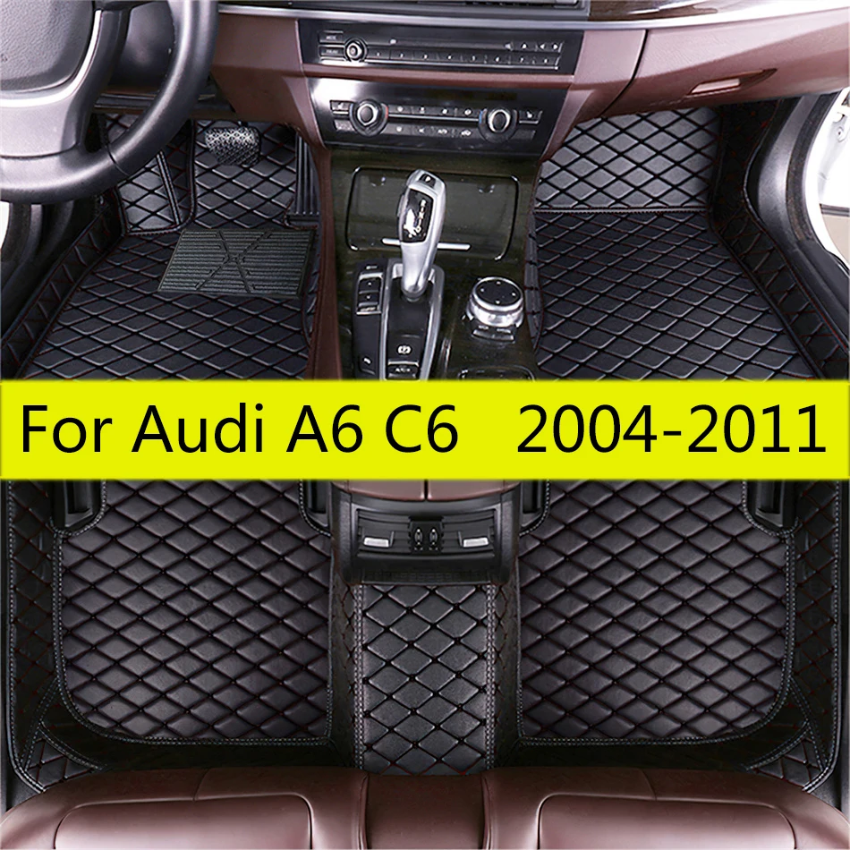 

Car Floor Mats For Audi A6 C6 4F 2004 2005 2006 2007 2008 2009 2010 2011 Auto Full Set Leather Carpet Pads Vehicle Foot Mat Rugs