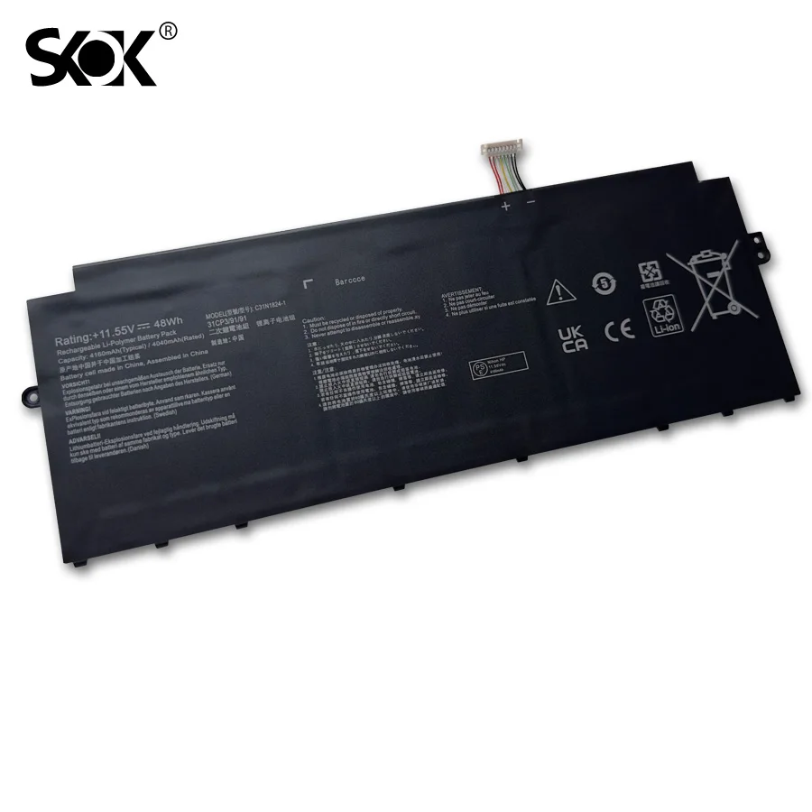 C31N1824-1 0B200-03550000 Laptop Battery for Asus Chromebook C425 C425T C425TA Flip C433 C433T C433TA Z3400 Series