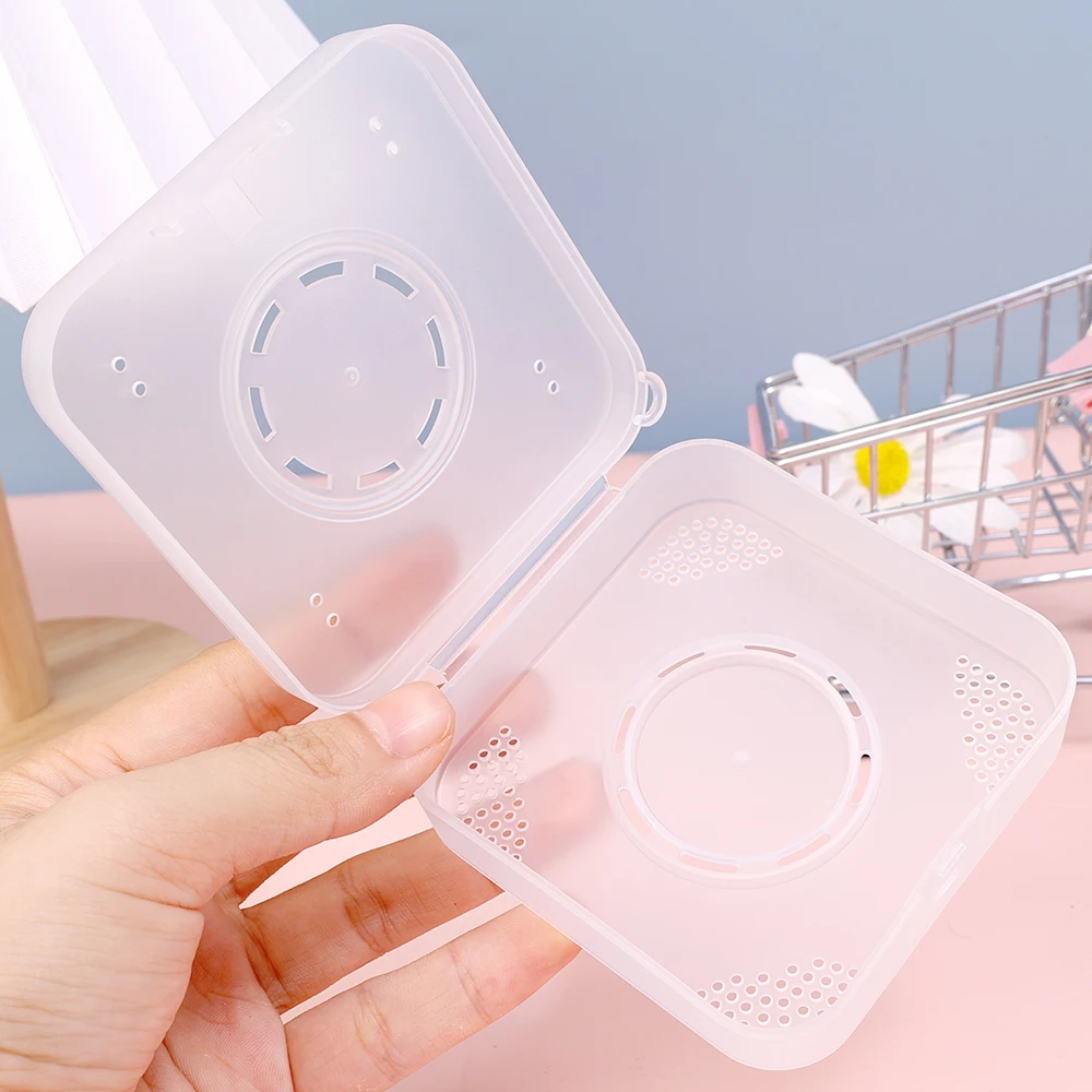 Transparent Powder Puff Beauty Egg Storage Box Safe PP Material Multifunctional Cosmetic Storage Box Waterproof Dustproof Box