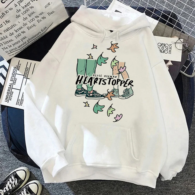 New Heartstopper Hoodies Women\'s Nick and Charlie Romance Cartoon Rainbow Streetwear Fashion Sweatshirts Unisex Top Clothing