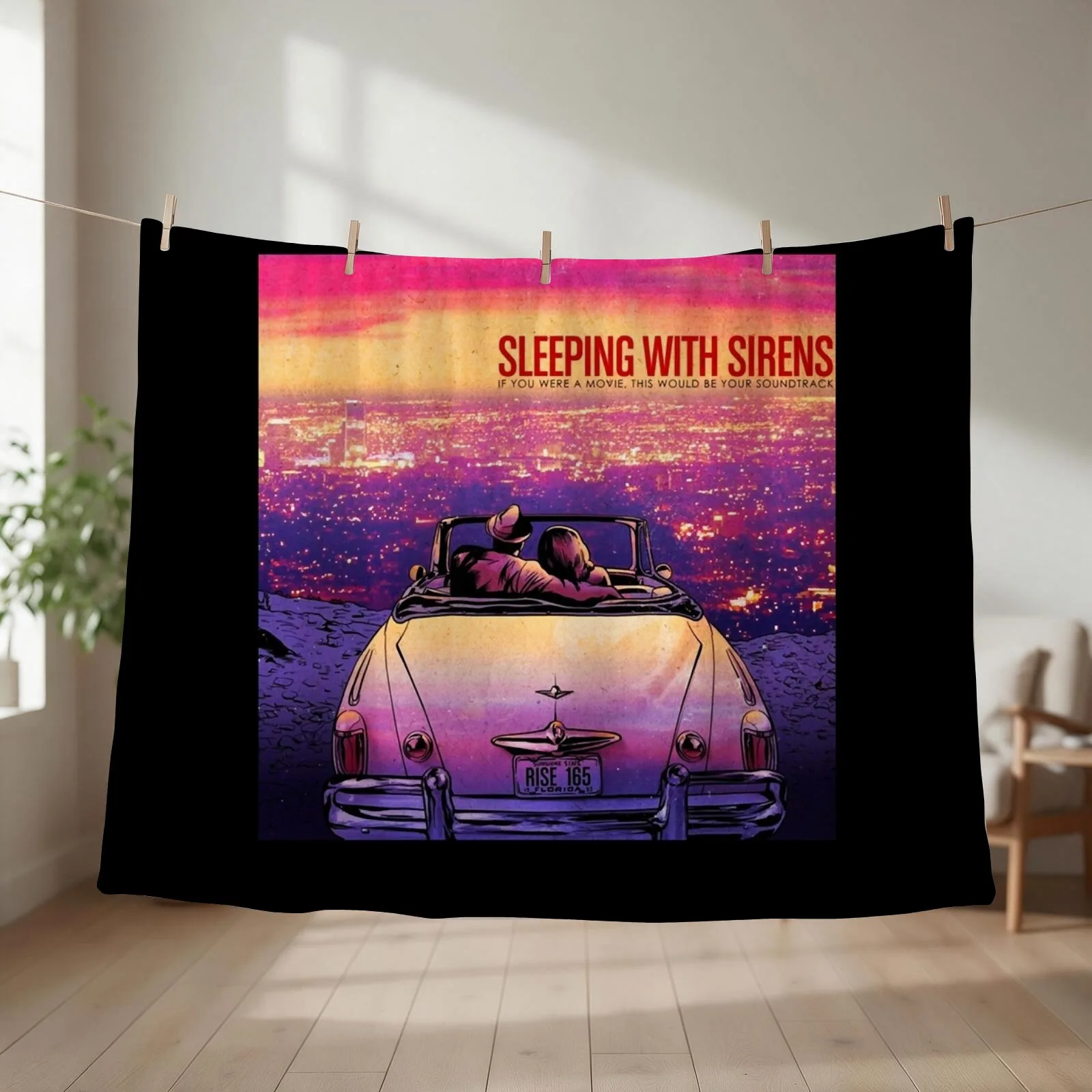 Beautiful Model Sleeping With Sirens Romantic Movie Classic Fans Throw Blanket