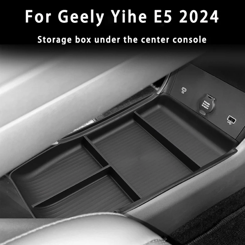 

For Geely Galaxy Yihe E5 2024 Armrest Storage Box ABS Centre Console Armrest Storage Box Organizer Tray Car Interior Accessories