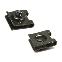 Car Motorcycle Scooter ATV Moped E-bike Plastic Cover Metal Retainer 6mm U-Type Clips with Nut M6