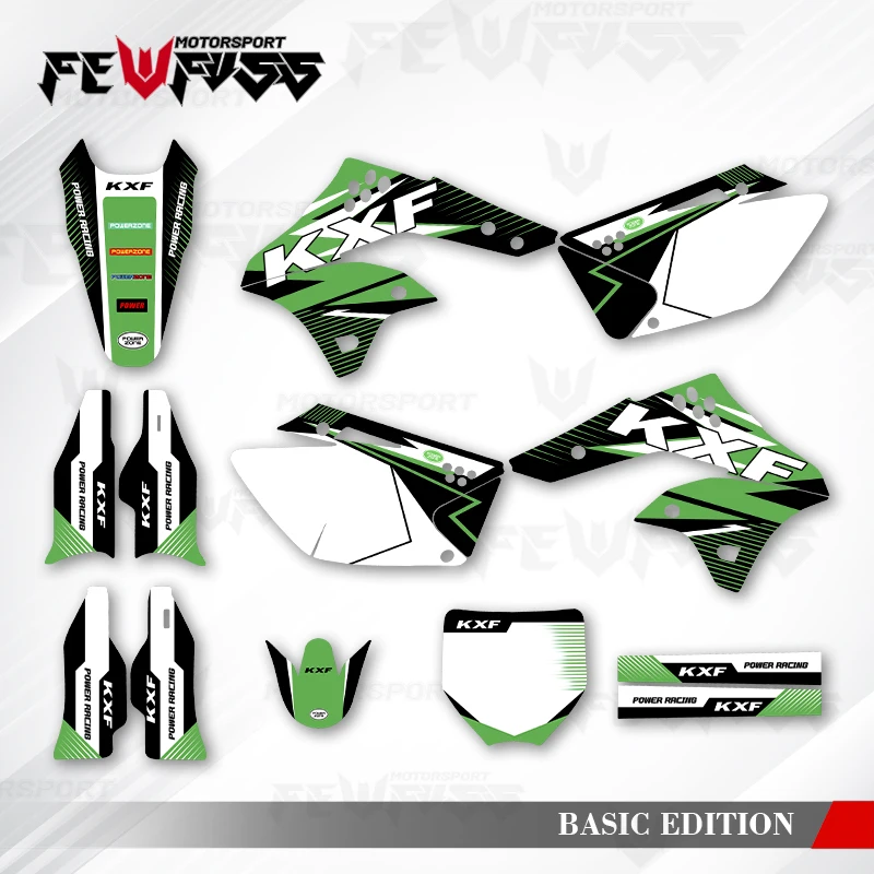 

Графические наклейки Fewfuss, наклейки для мотоцикла, фон на заказ для Kawasaki KXF250 2006 2007 2008 002