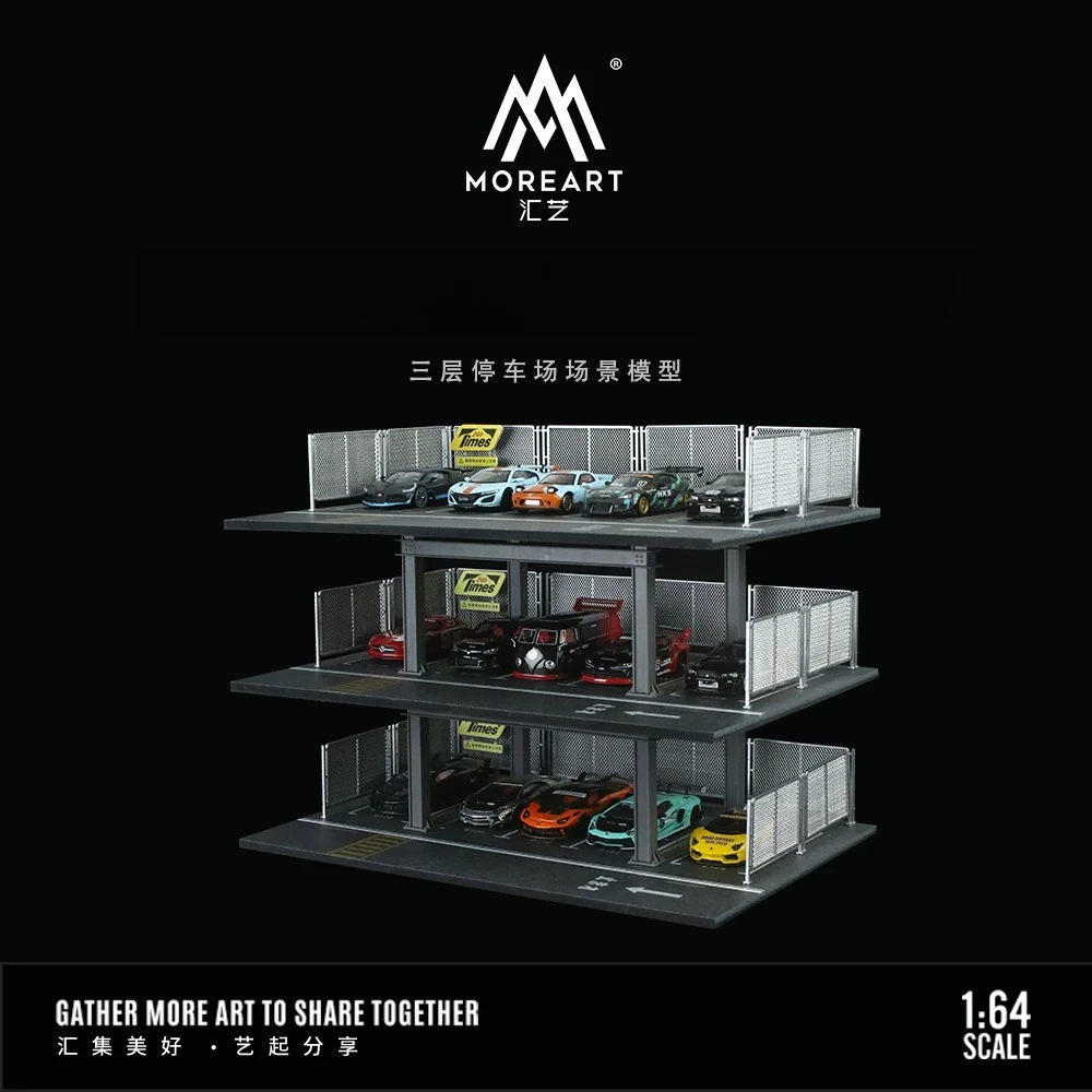 Spot 1:64 Three-Level Parking Lot Scene Simulation Model Collectible Gift Ornament
