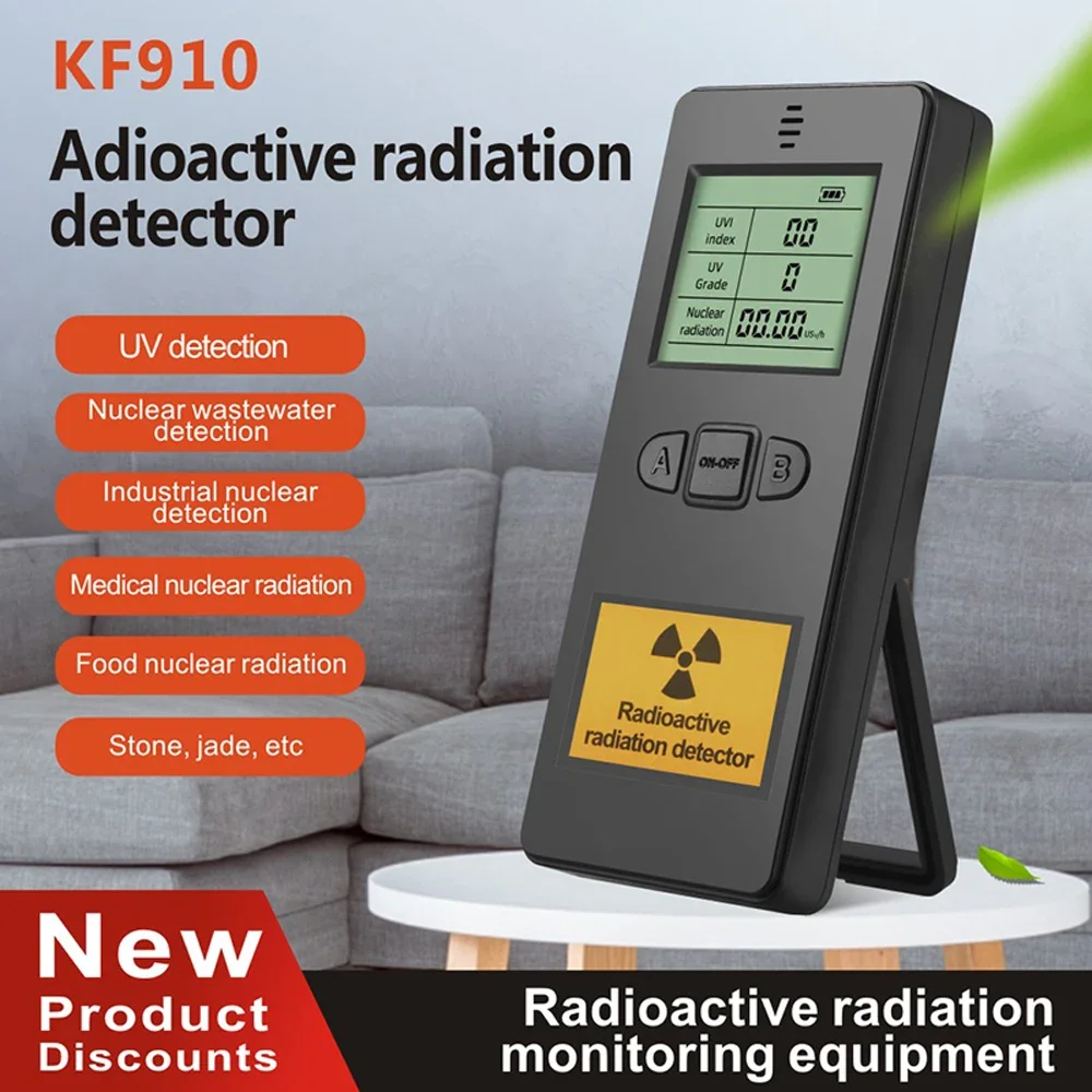 KF910 Handheld Nuclear Radiation Detector UVI Index UV Grade Tester Laboratory Multi-function Radioactive Radiation Dosimeter