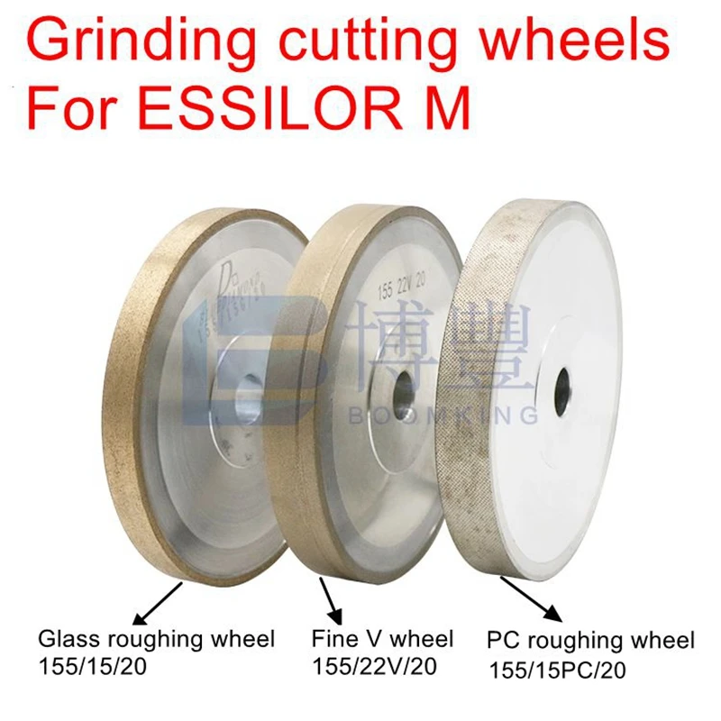 

Glass roughing,PC roughing wheel,Fine V wheel Grinding diamond wheel ESSILOR M auto lens edger/edging grinder,