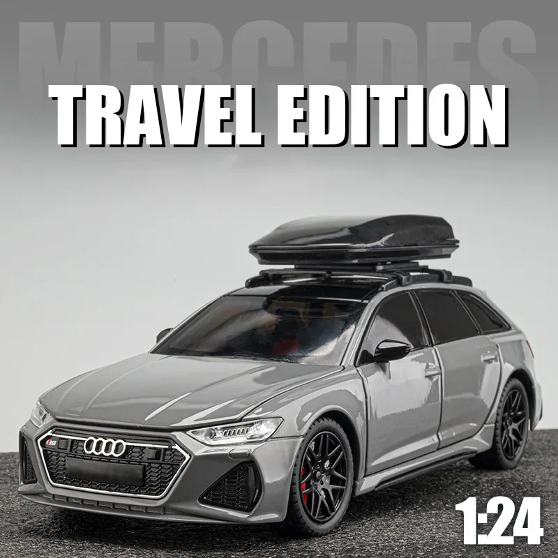 

1/24 RS6 Avant Station Wagon Alloy Model Car Metal Diecast Miniatures Collection Simulation Sound & Light Toy Car Toy Gift