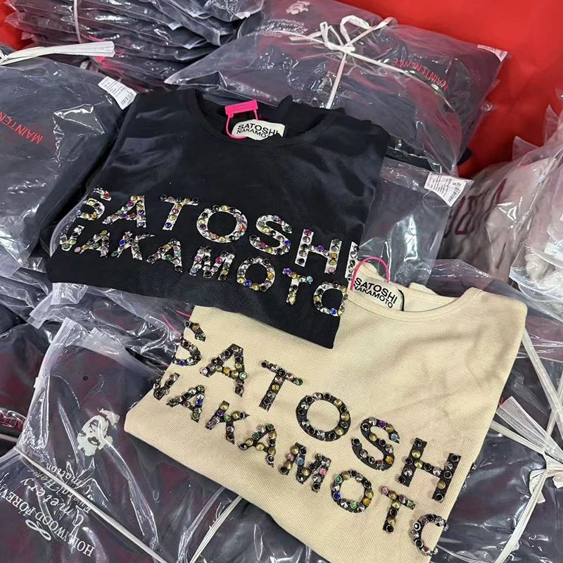 Men Women Autumn Trend New Satoshi T Shirt Long-sleeved Vintage Street Hiphop Washed Top Loose Oversized Tees Unisex Couples