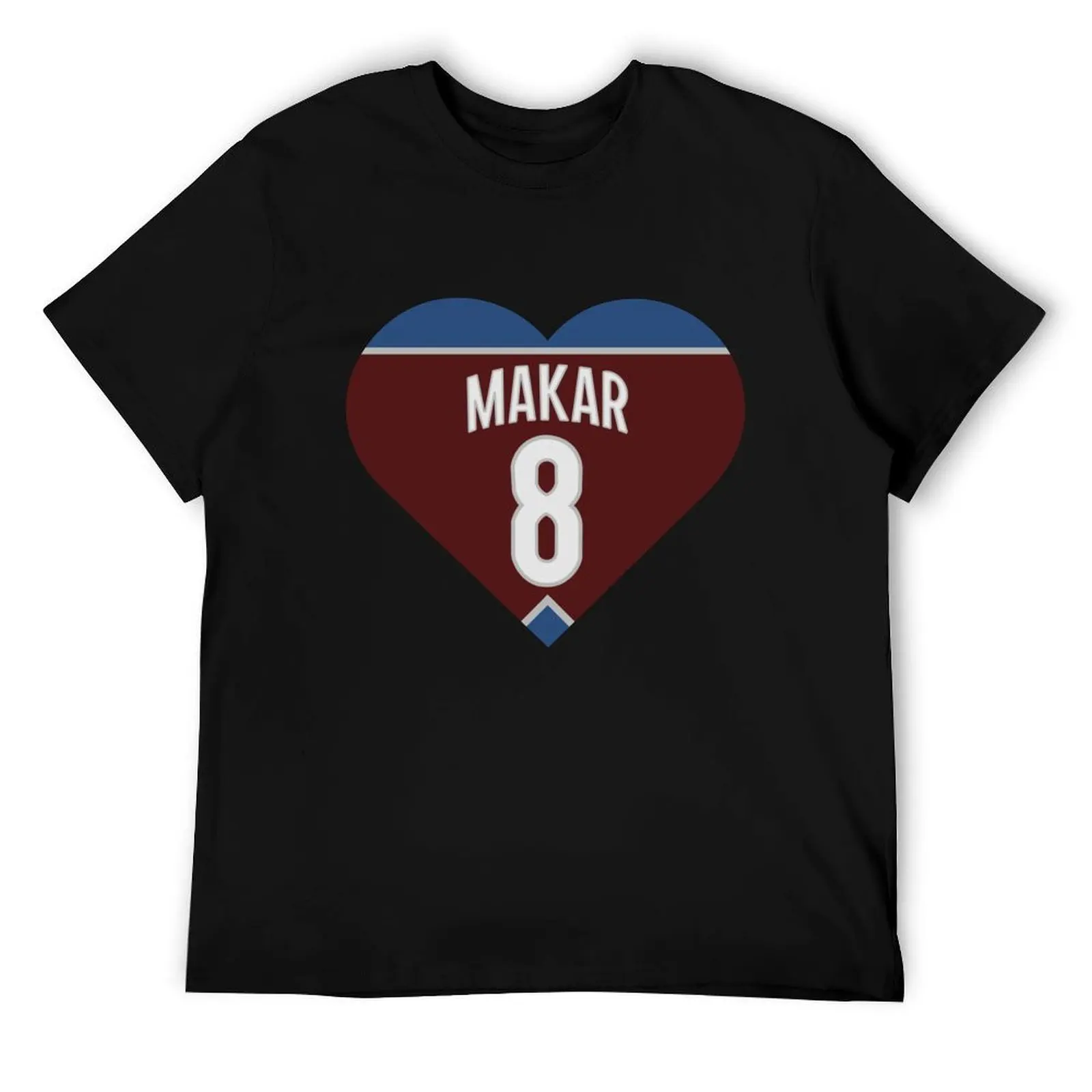 

Cale Makar Jersey Heart T-Shirt cotton t shirt man cotton t shirts high quality T-Shirt