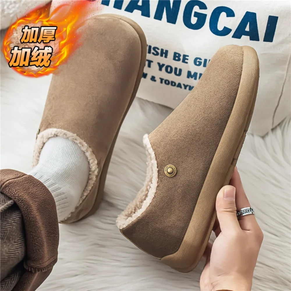 

Winter Cork Shoes with Arch Support Footbed Fashion Slipper Men Clogs Sandals Men Suede Leather Mules Women Comfort Potato Shoes