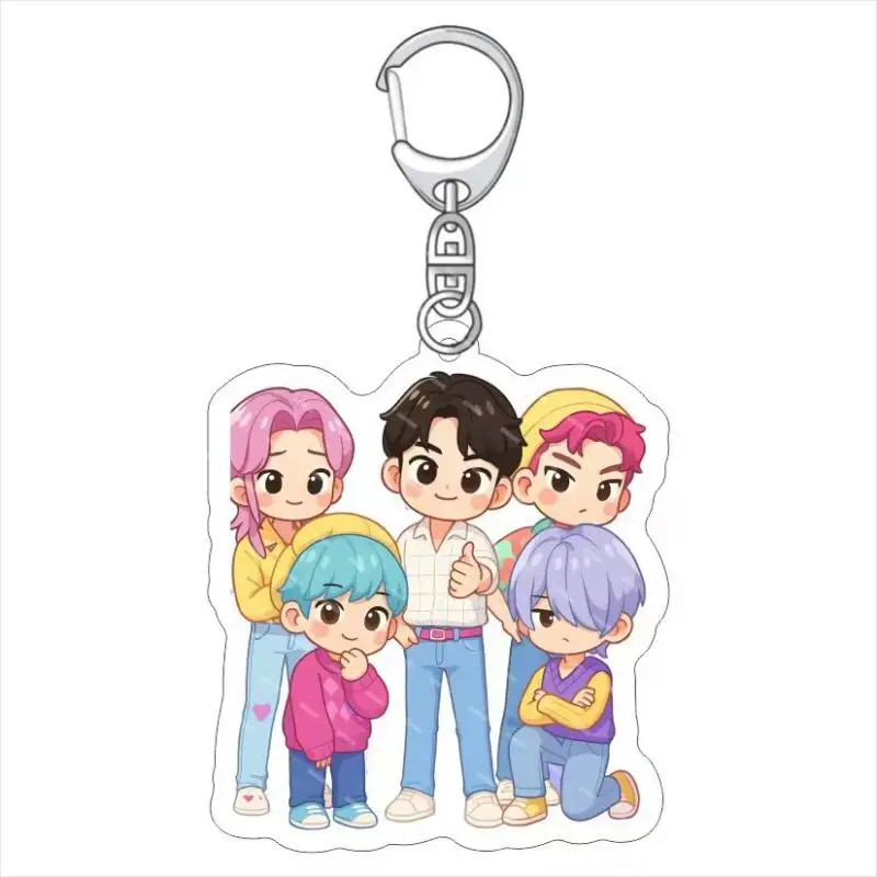 سلسلة مفاتيح أكريليك لـ Huntr-X سلسلة مفاتيح مصنوعة من الأكريليك محلية الصنع شعبية Kpop ميرا رومي زوي ساجا بنين طباعة حقيبة الظهر قلادة #4