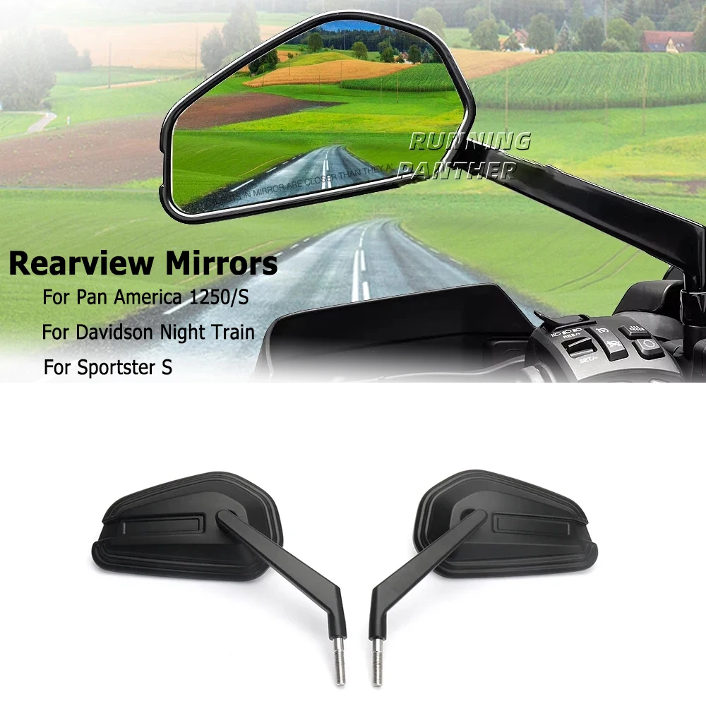 

For Pan America 1250 S PA1250 For Davidson Night Train For Sportster S New Motorcycle Rearview Mirrors Black Silver Side Mirror