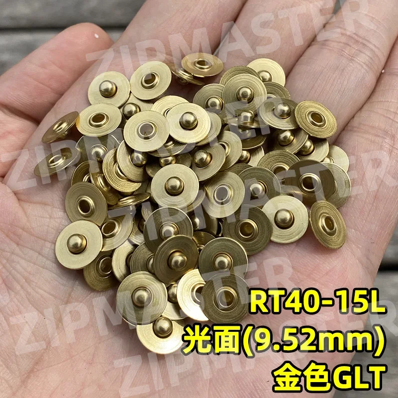 110pcs Japanese YKK Collision Nail Smooth Style Straw Hat Rivet Denim I-shaped Button Four in One Golden 9.5mm Buck