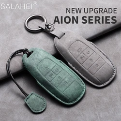 Leather Car Key Case Full Cover Remote Shell For Gac New Energy Trumpchi Aion S ION V Y LX and Mitsubishi Airtrek EV Accessories