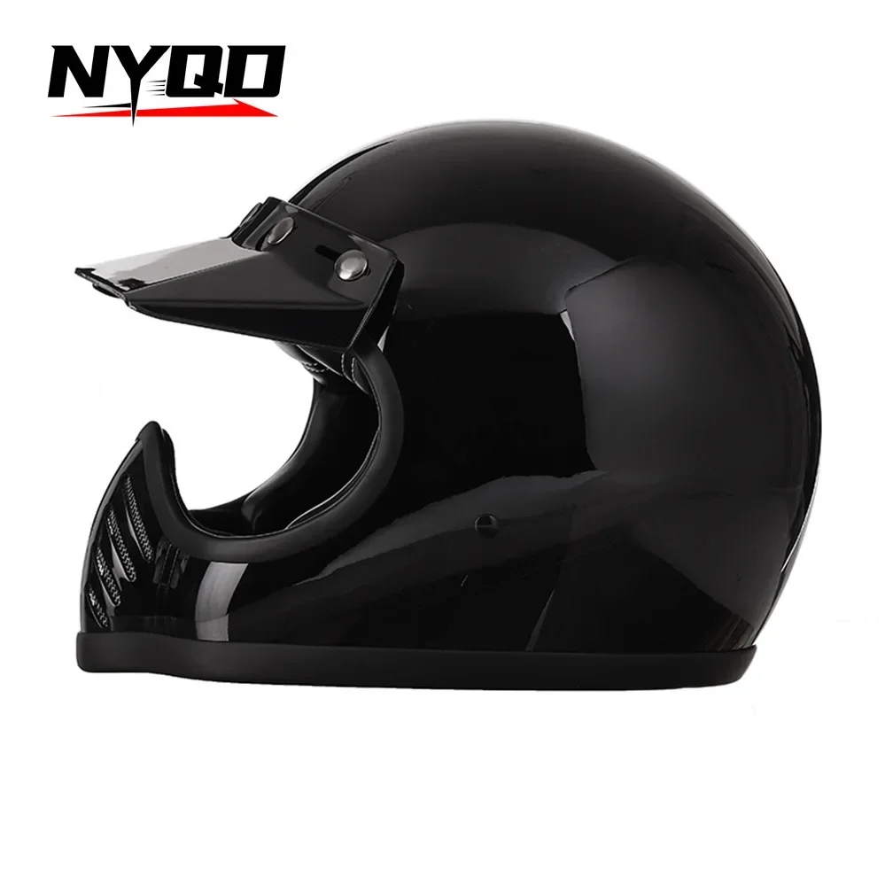 Fiberglass Material Retro Motorcycle Helmet Handmade Thickened Comfortable Lining Full Helmet 범블비헬맷