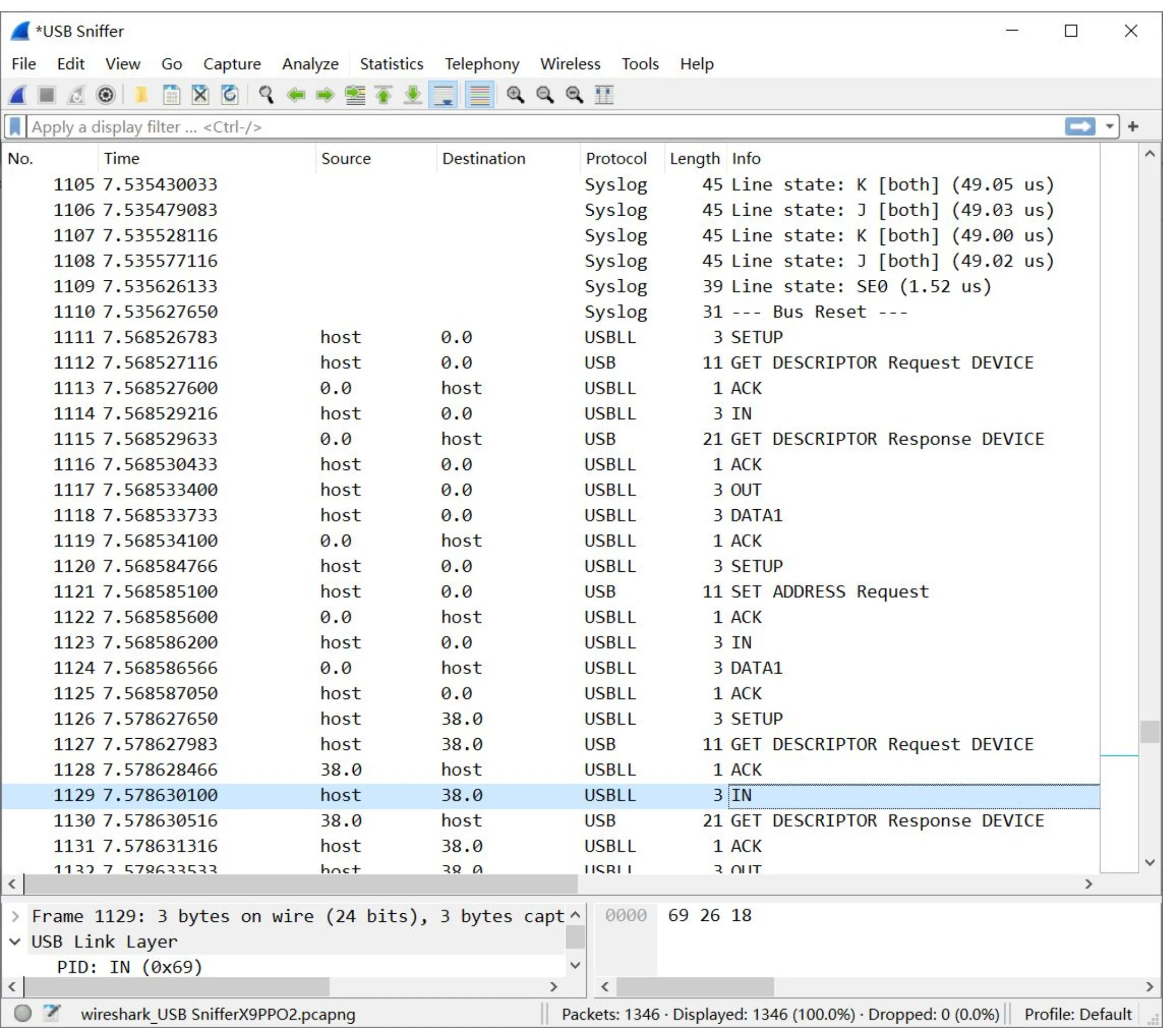 Usb Sniffer USB Packet Sniffer Tool Bus Analyzer