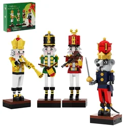 Christmas Nutcracker Brickheadz Building Block Model Kit King Trumpeter Soldier Drummer Figures Brick Toy DIY Kids Xmas Gift