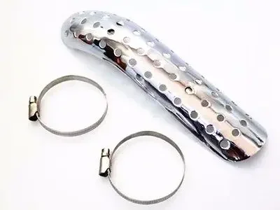 

Curve Hole Exhaust Heat Shield Heel Guard Cover Old School Chopper Custom Bobber