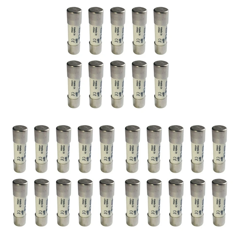 30 Pcs 1000 VDC Fuse Solar PV Explosion-Proof Fuse Silver - 12A