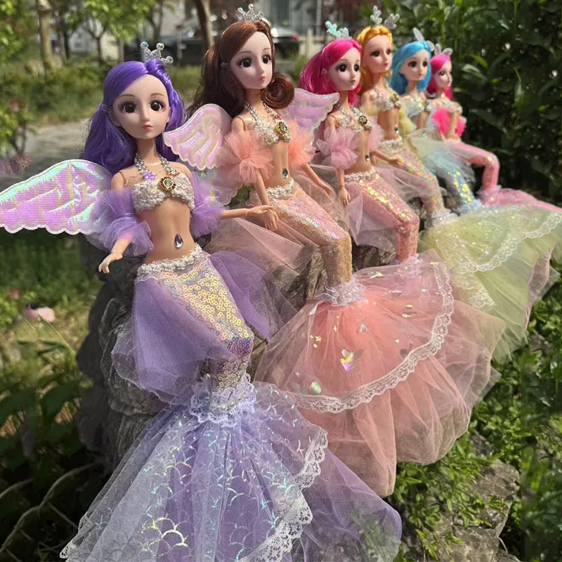 

30-inch reborn doll, colorful diamond fishtail dress, princess group doll, dress-up girl, children's birthday gift toy
