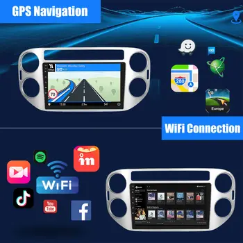 ESSGOO 9吋無線CarPlay安卓14車用立體聲收音機,適用於大眾途觀5N(2007-2016)和高爾夫Plus(2004-2013),帶GPS導航和WiFi功能 8 最佳銷售 福斯高爾夫Plus配件 - №2