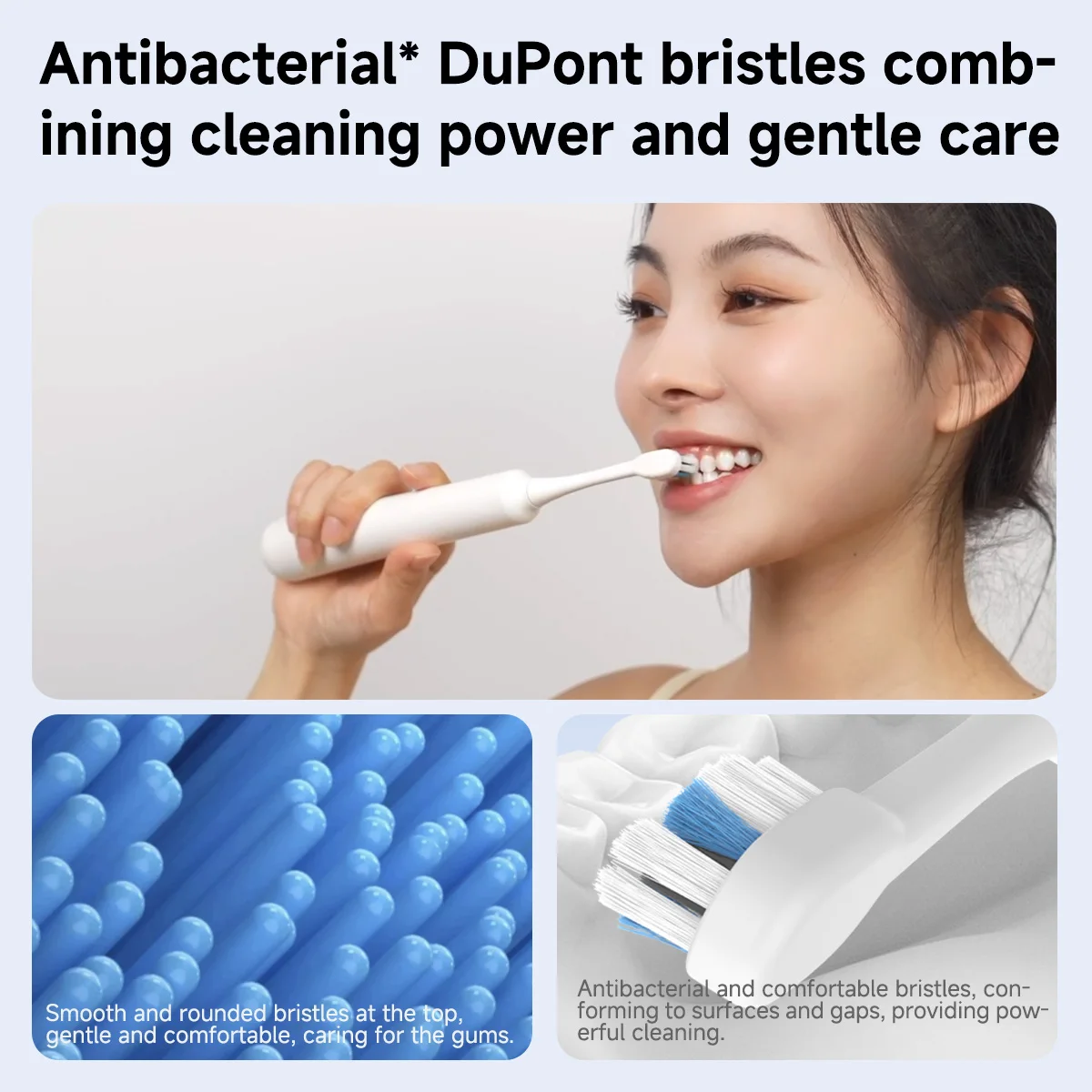 DOCO فرشاة أسنان كهربائية بالموجات الصوتية الاهتزاز فرشاة الأسنان الذكية رئيس USB قابلة للشحن IPX7 مقاوم للماء 3-وضع التروس