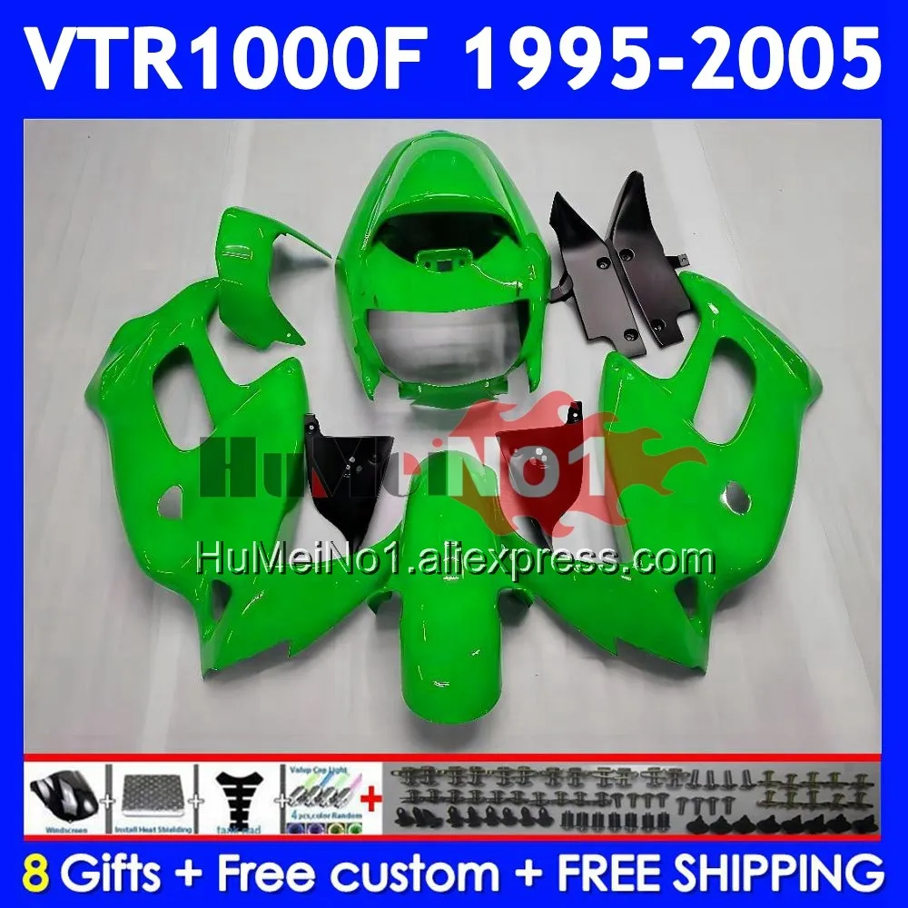 SuperHawk For HONDA VTR1000F 95 96 Green new 97 98 99 00 66No.6 VTR1000 F VTR 1000 F 1000F 2001 2002 2003 2004 2005 Fairing