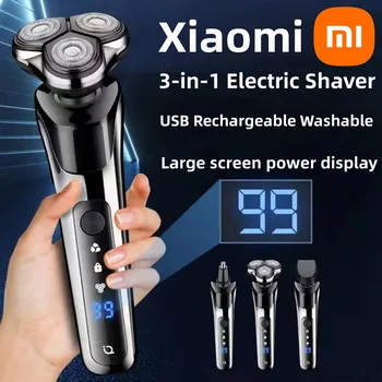 Image Xiaomi 3-in-1 Electric Shaver Double Head 5000 Digital Display Head Washable Rechargeable Brushless Men's Fast Charge Razor New