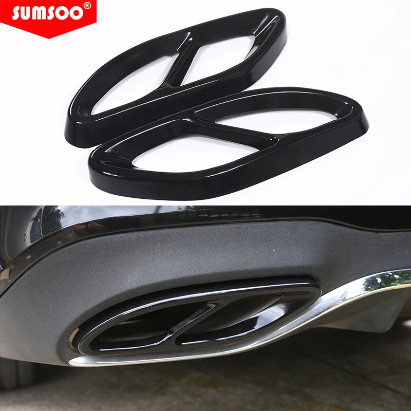 Für Mercedes Benz S R Klasse GL GLA Edelstahl Autozubehör 1 Paar Auspuffabdeckung Modifizierter Endrohrschalldämpfer Autoteile