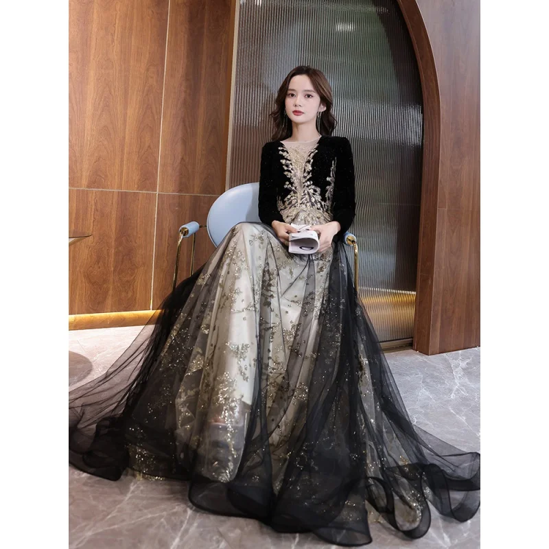 Prom dresses gala formal occasion Dinner evening dress party floral shining bright ball gown H888