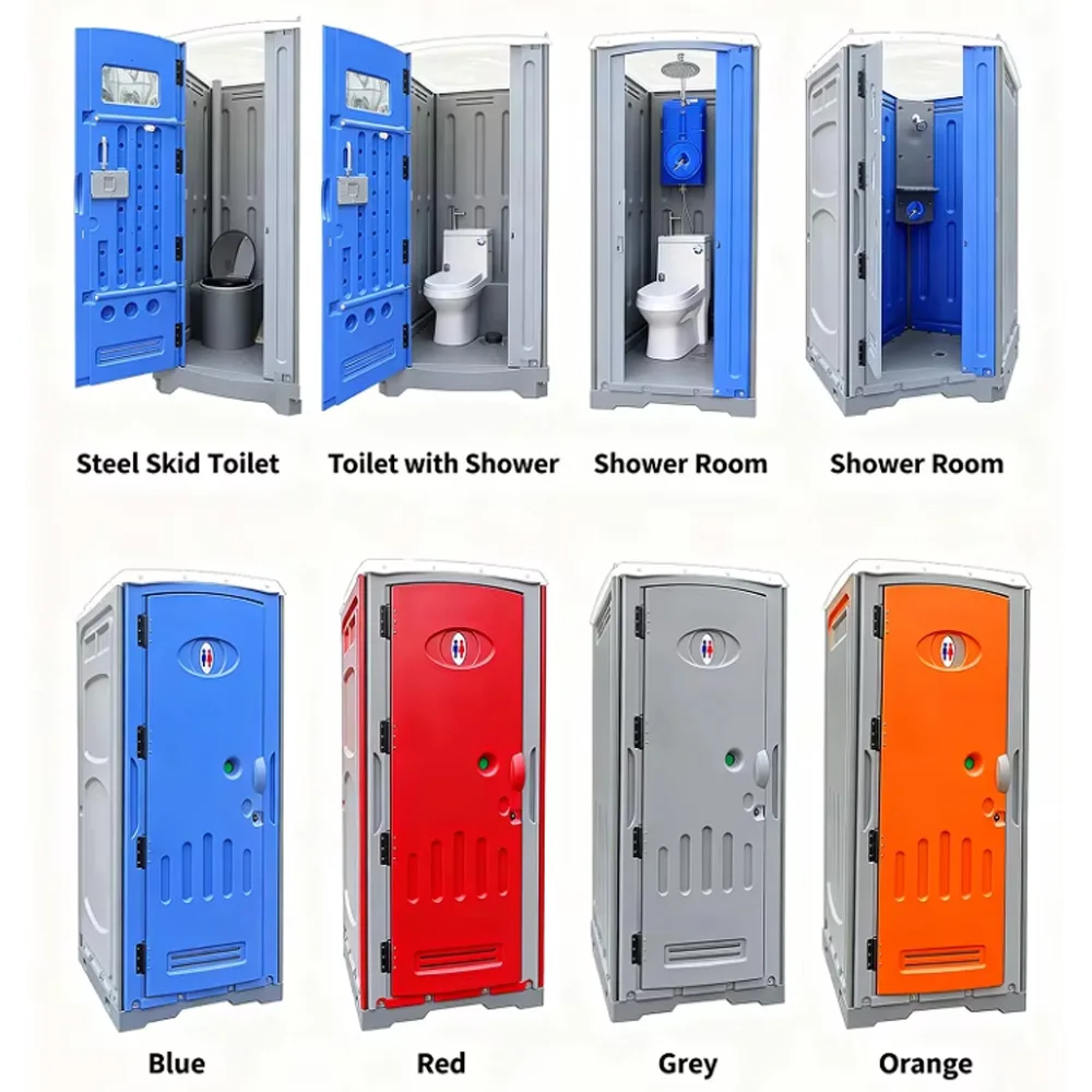 Durable Plastic Portable Toilets with Sink Construction Camps Outdoor Hand Hygiene Improvement Integrated Washing
